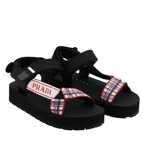 sandal prada original|designer Prada flat sandals.